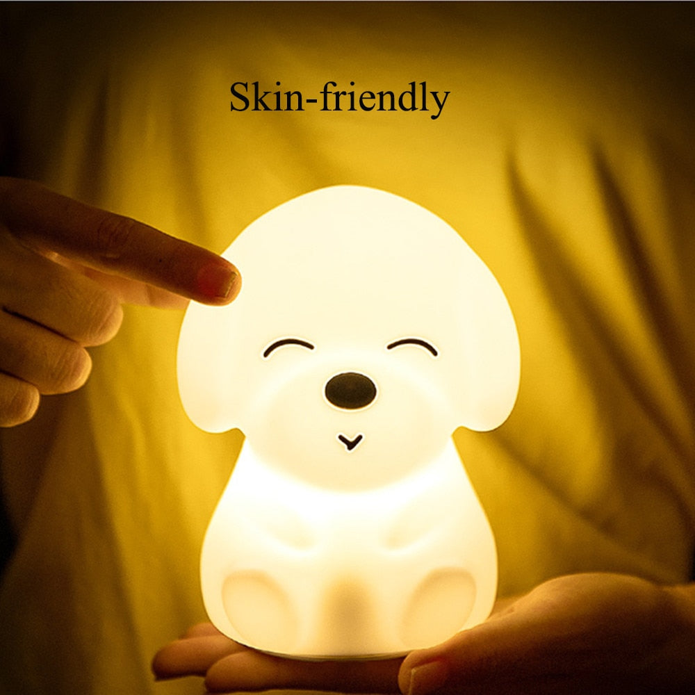 Adorable LED Night Light for Kids: Touch Sensor Bedroom Lamp with Charming Room Decor Appeal