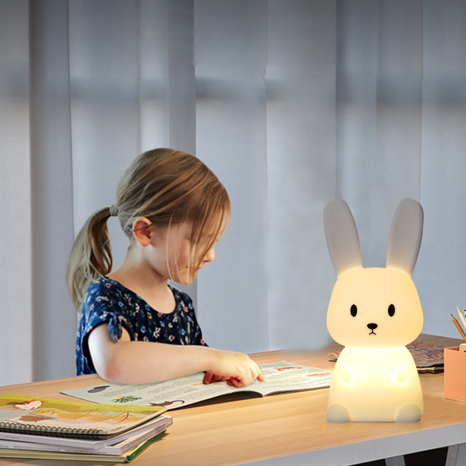 Adorable LED Night Light for Kids: Touch Sensor Bedroom Lamp with Charming Room Decor Appeal