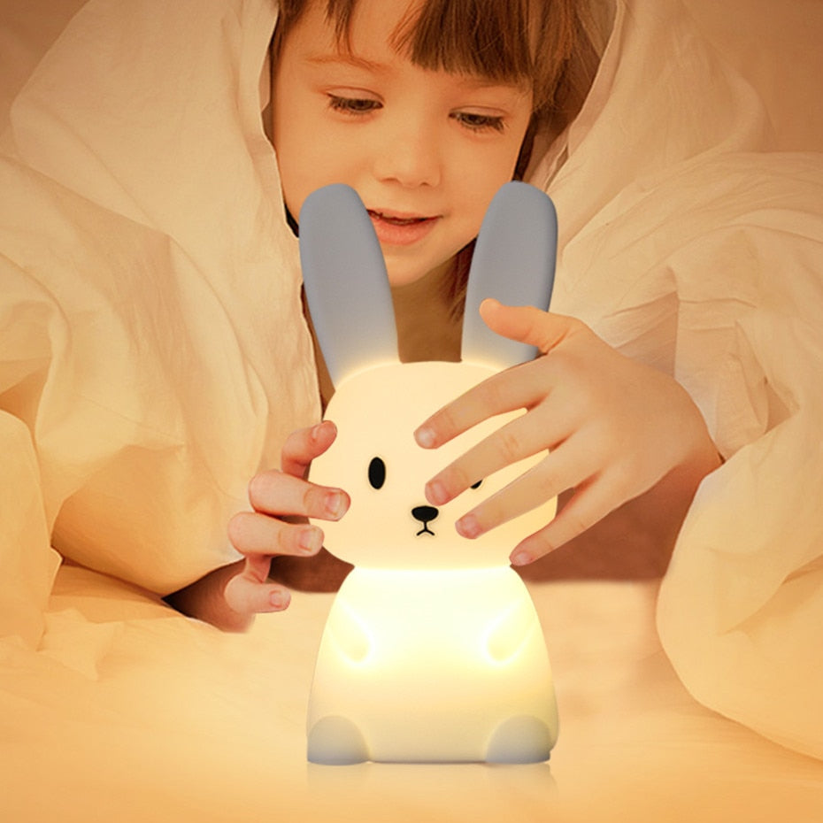 Adorable LED Night Light for Kids: Touch Sensor Bedroom Lamp with Charming Room Decor Appeal