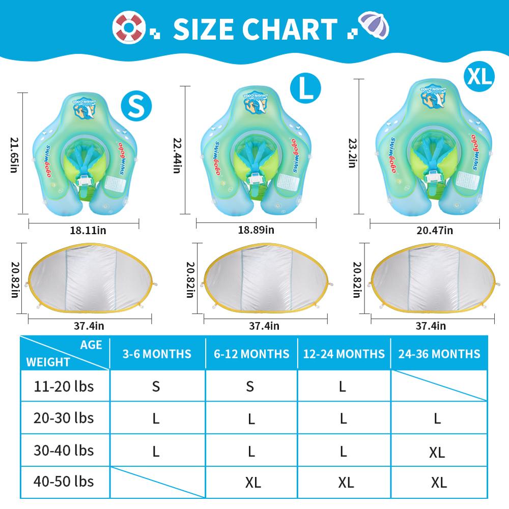 New Upgrades Baby Swimming Float Inflatable Infant Floating