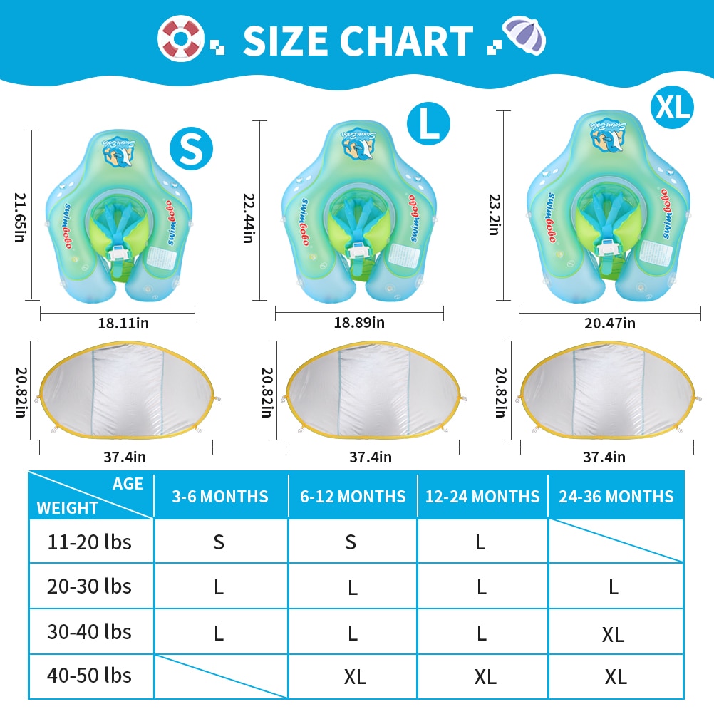 New Upgrades Baby Swimming Float Inflatable Infant Floating