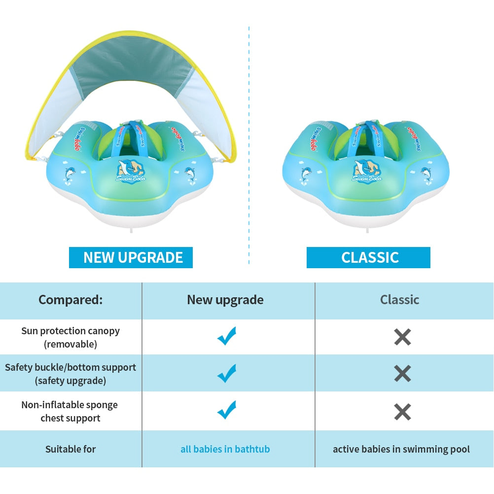 New Upgrades Baby Swimming Float Inflatable Infant Floating