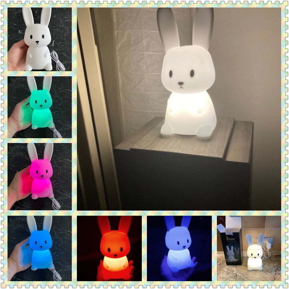 Adorable LED Night Light for Kids: Touch Sensor Bedroom Lamp with Charming Room Decor Appeal