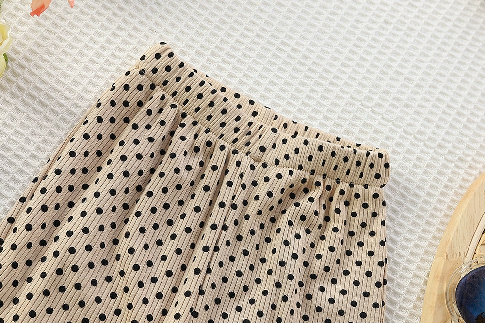 Chic Western-Inspired Dot Trousers for Baby Girls: Versatile Fashion for Stylish Children's Wear.