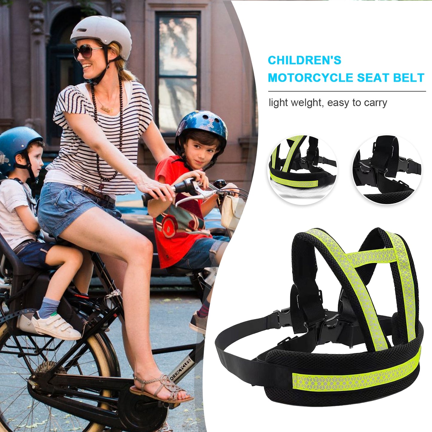 Kids Bike Safety Belt Anti-Drowsiness