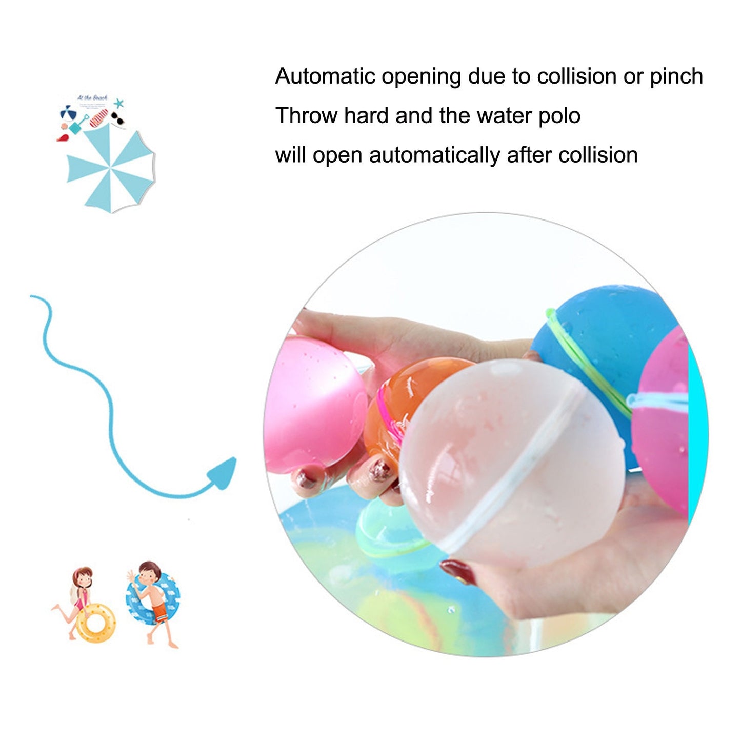 Reusable Water Balloons Magnetic Water Balls 6PCS