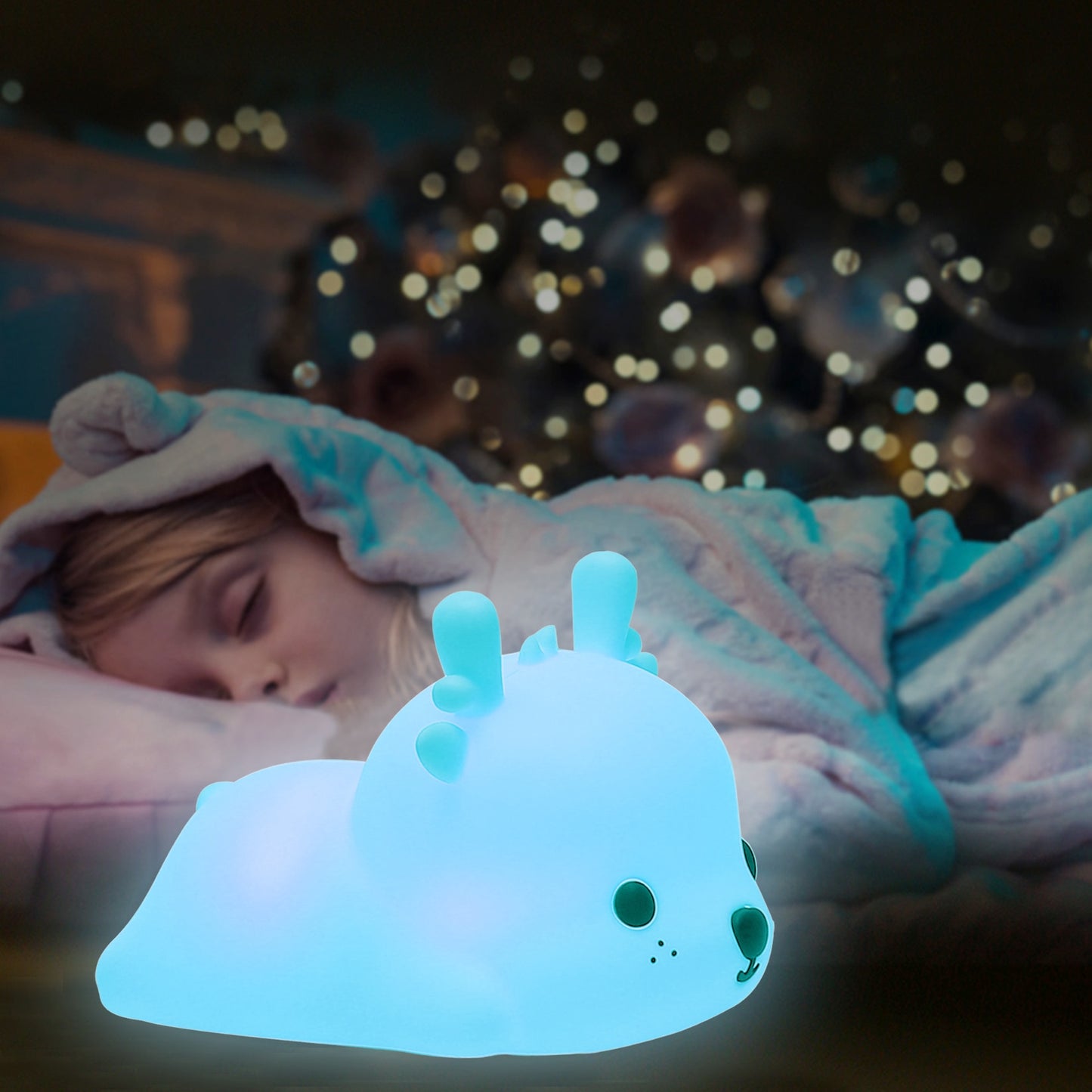 Adorable LED Night Light for Kids: Touch Sensor Bedroom Lamp with Charming Room Decor Appeal