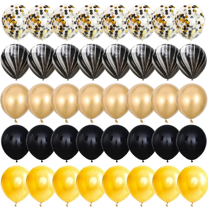 40pcs 12inch Rose Gold Confetti Latex Balloons Happy Birthday Party Decorations