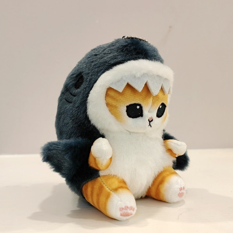 Cute Shark Cat Fried Shrimp Cat Plush Doll Pendant Doll Beautiful Room Car Bag Decoration Pendant Opening Holiday Gift