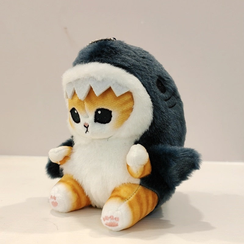 Cute Shark Cat Fried Shrimp Cat Plush Doll Pendant Doll Beautiful Room Car Bag Decoration Pendant Opening Holiday Gift