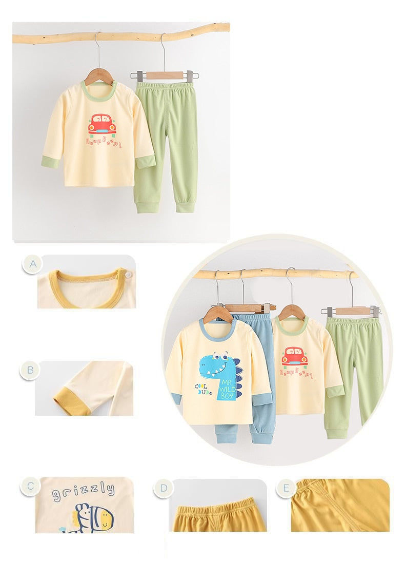 Cozy Cartoon Kids' Clothing Sets