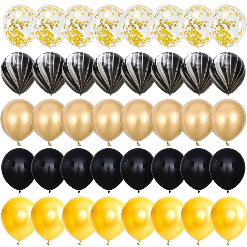 40pcs 12inch Rose Gold Confetti Latex Balloons Happy Birthday Party Decorations