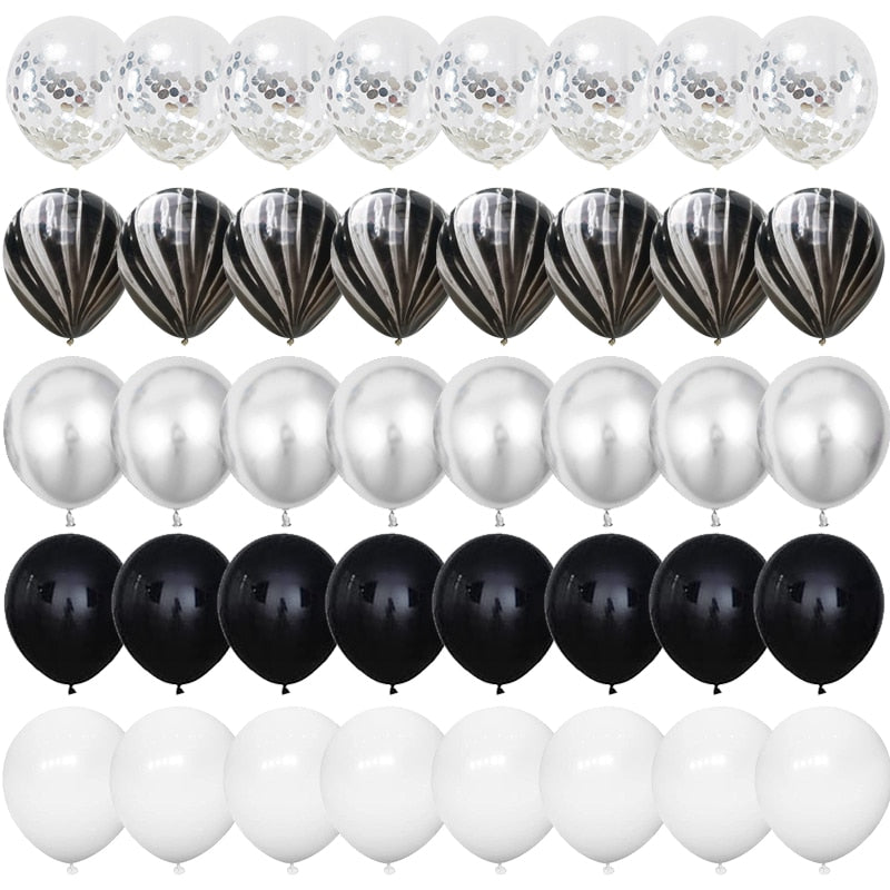 40pcs 12inch Rose Gold Confetti Latex Balloons Happy Birthday Party Decorations