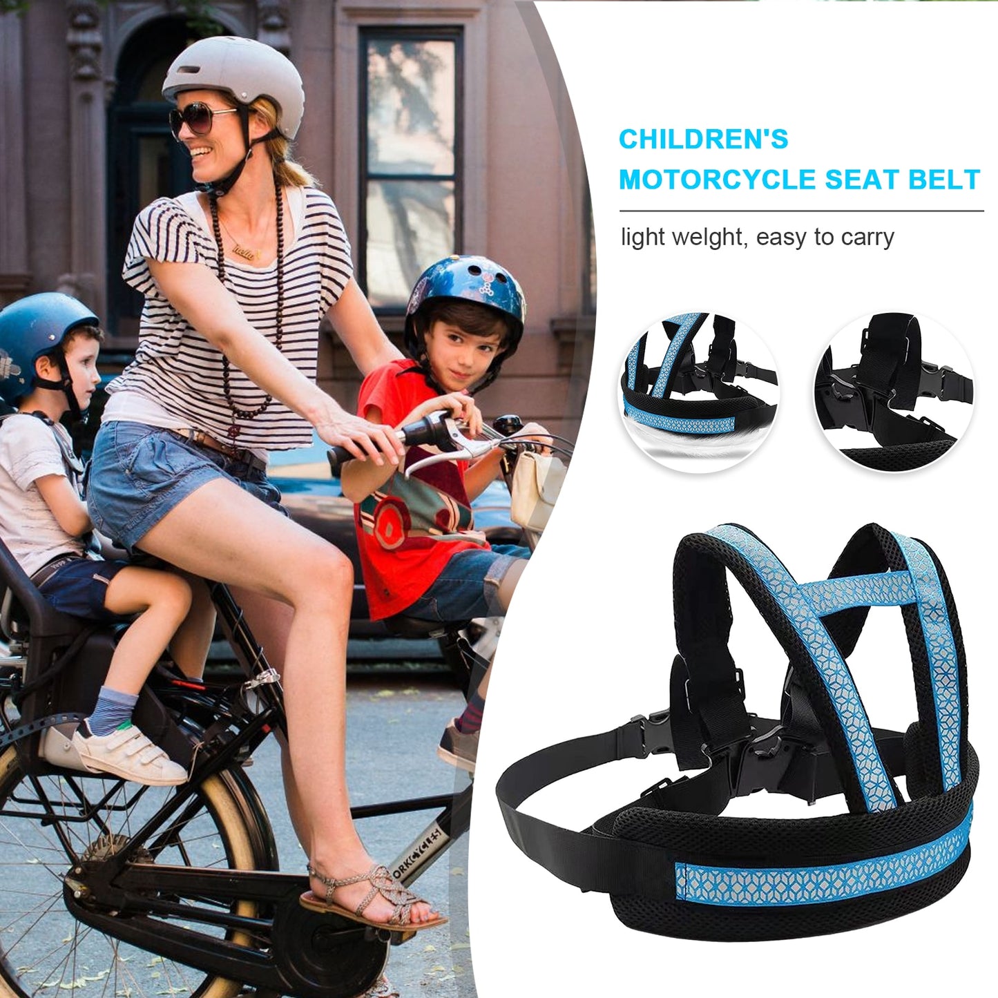 Kids Bike Safety Belt Anti-Drowsiness