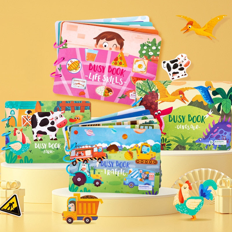 4 Styles Montessori Busy Book For Kids
