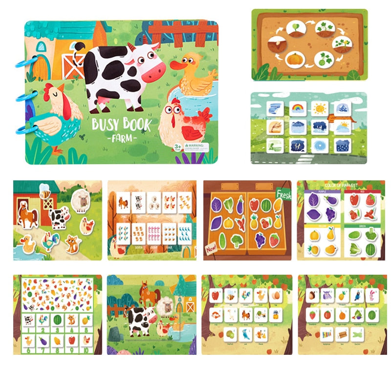 4 Styles Montessori Busy Book For Kids