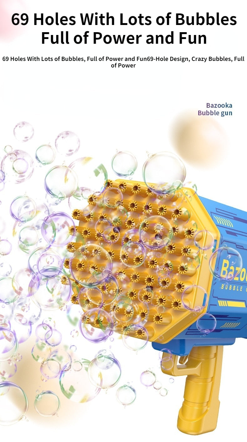 69-Hole Bazooka Bubble Gun Machine