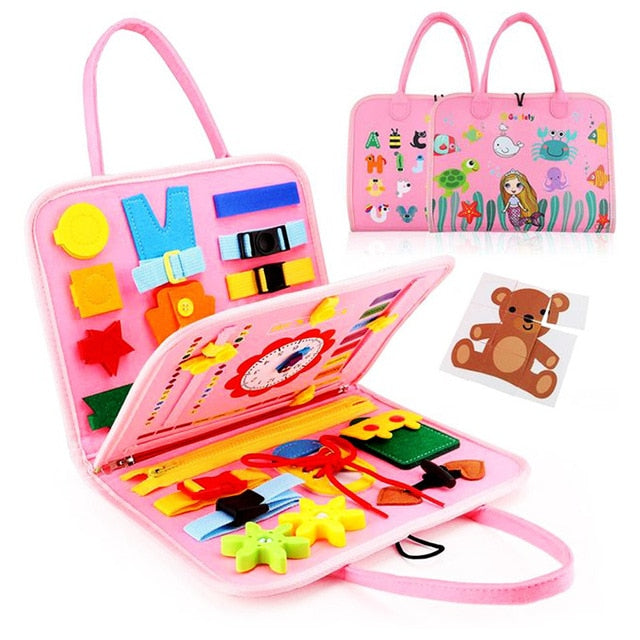 Guolely Busy Board Montessori Toy for 1 2 3 4 Year Old Toddlers