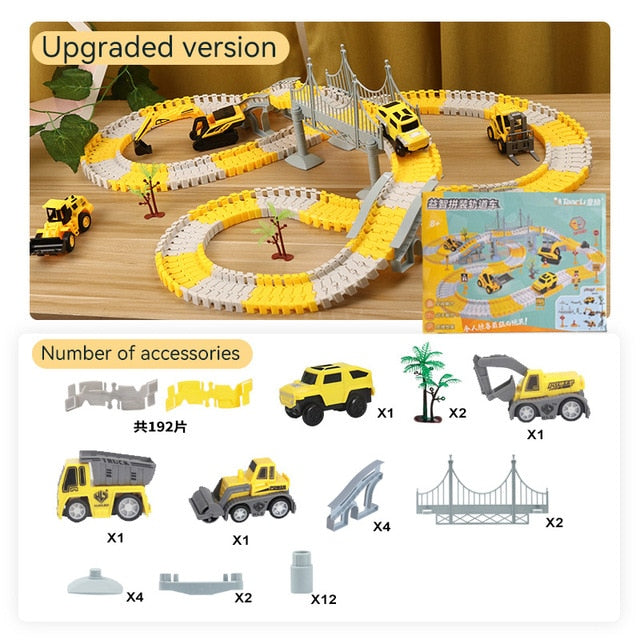 iHaHa 343 PCS Construction Toys Race Tracks for Boys Kids Toys