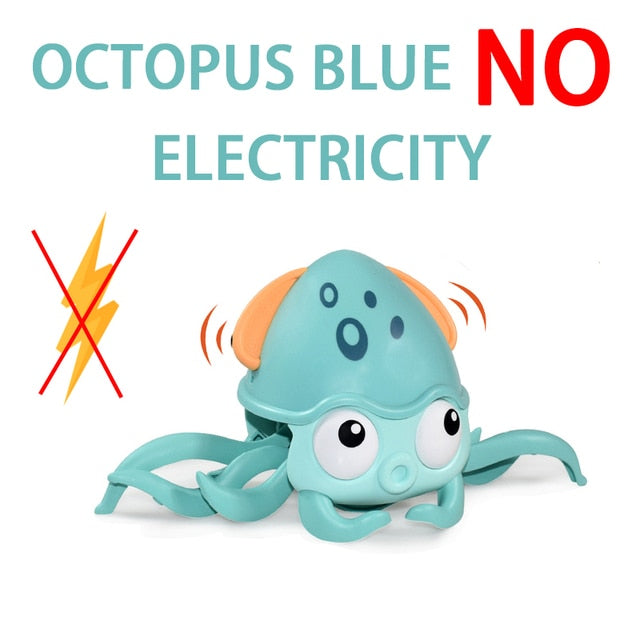 Crawling Crab Baby Toy Gifts,Infant Tummy Time Toys,Cute Dancing Walking Moving Babies Sensory Induction Crabs with Light Up Music for 6-12 1-3 Year Old Toddler Gifts