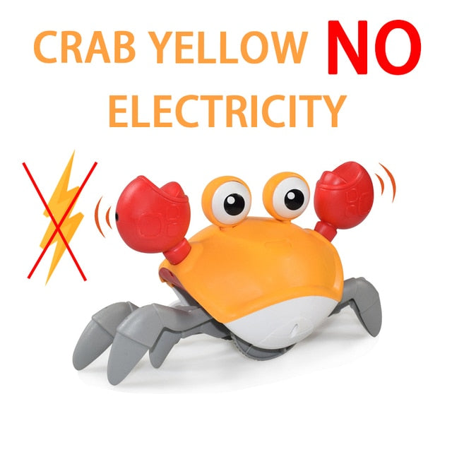 Crawling Crab Baby Toy Gifts,Infant Tummy Time Toys,Cute Dancing Walking Moving Babies Sensory Induction Crabs with Light Up Music for 6-12 1-3 Year Old Toddler Gifts