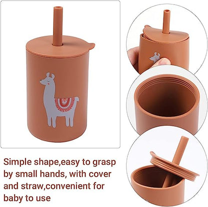 Toddler Silicone Straw Cup-Spill Proof Sippy Cup