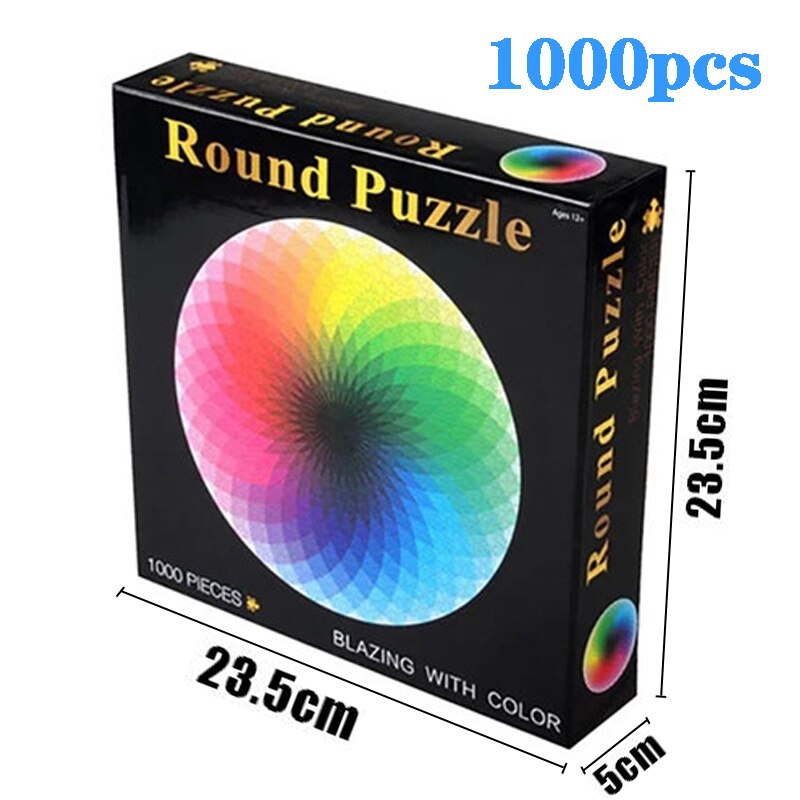 Rainbow Round Geometrical Photo Puzzle