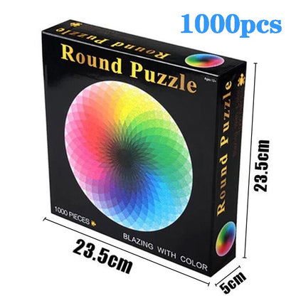 Rainbow Round Geometrical Photo Puzzle