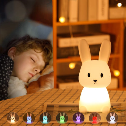 Adorable LED Night Light for Kids: Touch Sensor Bedroom Lamp with Charming Room Decor Appeal