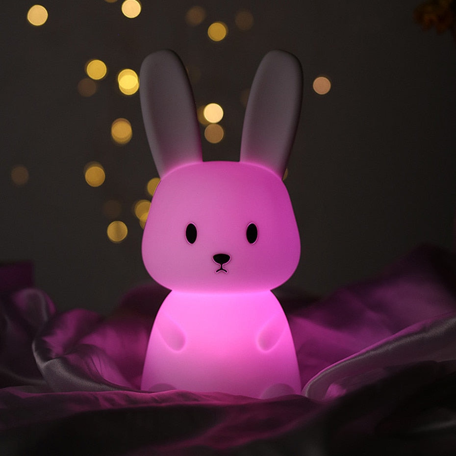 Adorable LED Night Light for Kids: Touch Sensor Bedroom Lamp with Charming Room Decor Appeal
