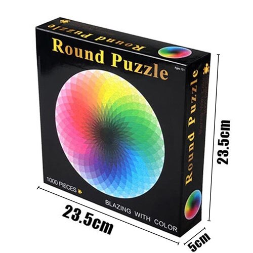 Rainbow Round Geometrical Photo Puzzle