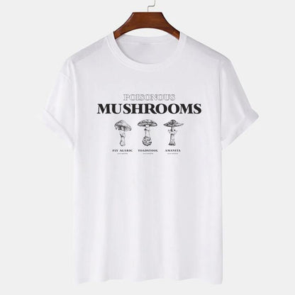 Retro Mushroom Print Oversized T-Shirt: Egirl Aesthetic meets Vintage Streetwear Chic