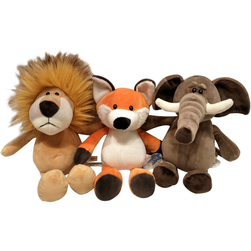 Explore the Wild with Lifelike 25cm Forest Animals Plush Toys - Perfect Kids Gift for Endless Adventures