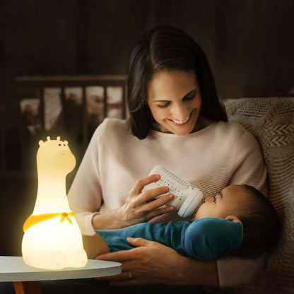 Adorable LED Night Light for Kids: Touch Sensor Bedroom Lamp with Charming Room Decor Appeal