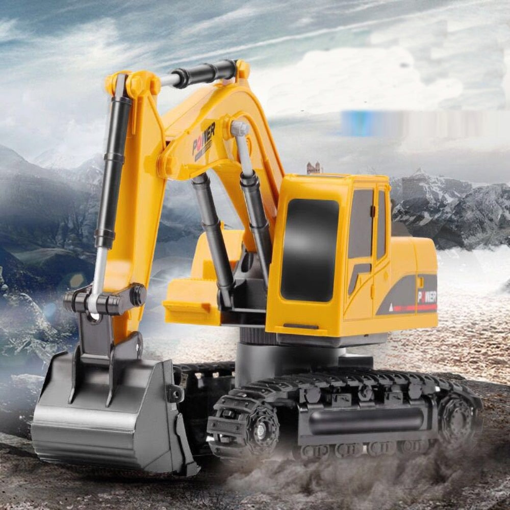 Remote Control Excavator Toy for Beginners- 2.4Ghz 6 Channel 1:24 RC Excavator toy RC Engineering Car