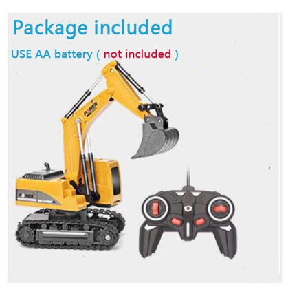 Remote Control Excavator Toy for Beginners- 2.4Ghz 6 Channel 1:24 RC Excavator toy RC Engineering Car