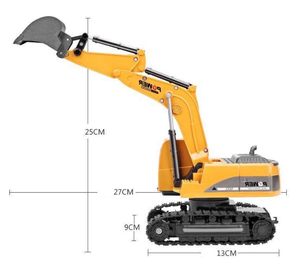 Remote Control Excavator Toy for Beginners- 2.4Ghz 6 Channel 1:24 RC Excavator toy RC Engineering Car