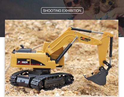 Remote Control Excavator Toy for Beginners- 2.4Ghz 6 Channel 1:24 RC Excavator toy RC Engineering Car