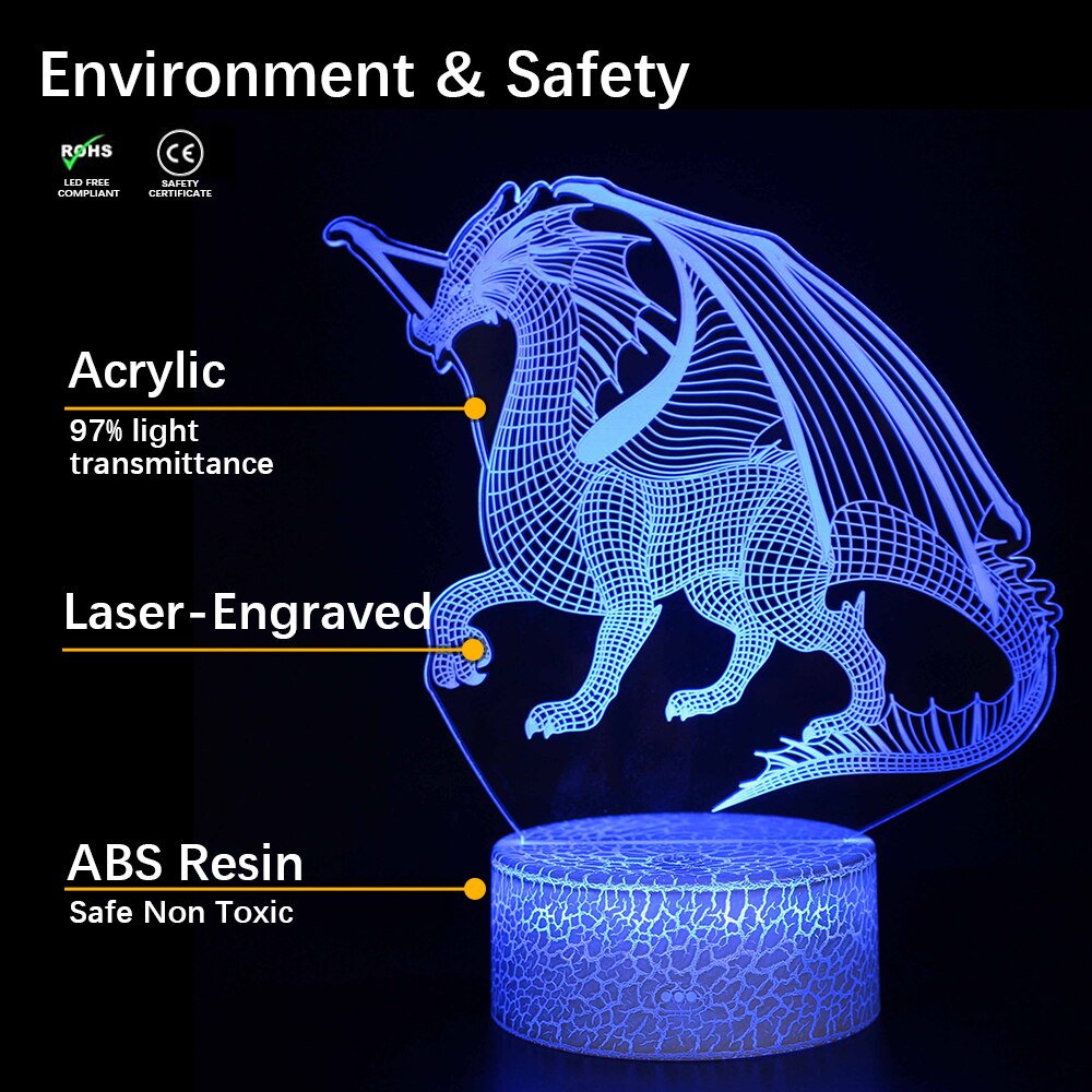 3D Dinosaur LED Night lamp