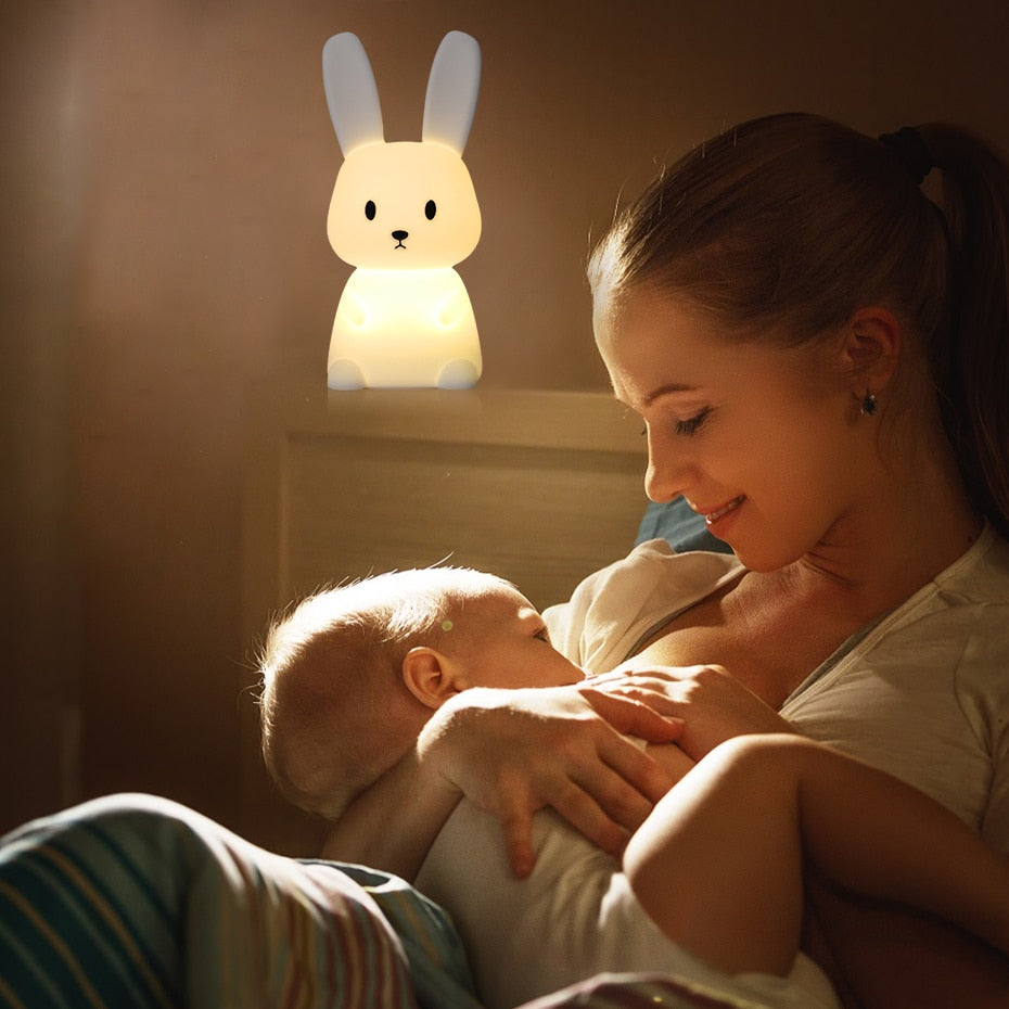 Adorable LED Night Light for Kids: Touch Sensor Bedroom Lamp with Charming Room Decor Appeal
