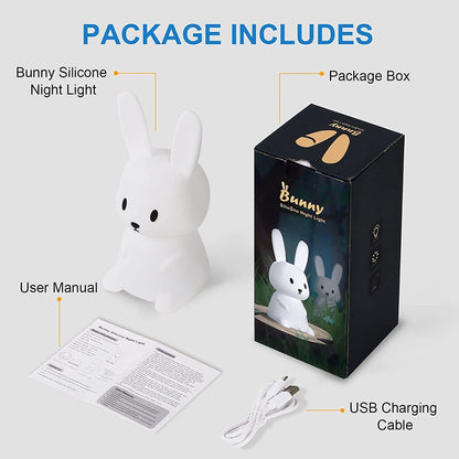 Adorable LED Night Light for Kids: Touch Sensor Bedroom Lamp with Charming Room Decor Appeal