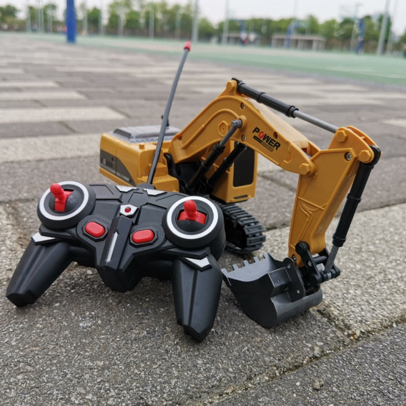 Remote Control Excavator Toy for Beginners- 2.4Ghz 6 Channel 1:24 RC Excavator toy RC Engineering Car