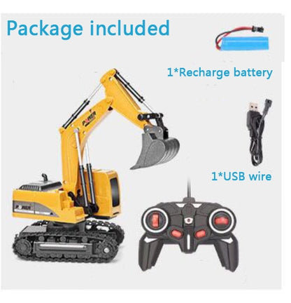 Remote Control Excavator Toy for Beginners- 2.4Ghz 6 Channel 1:24 RC Excavator toy RC Engineering Car