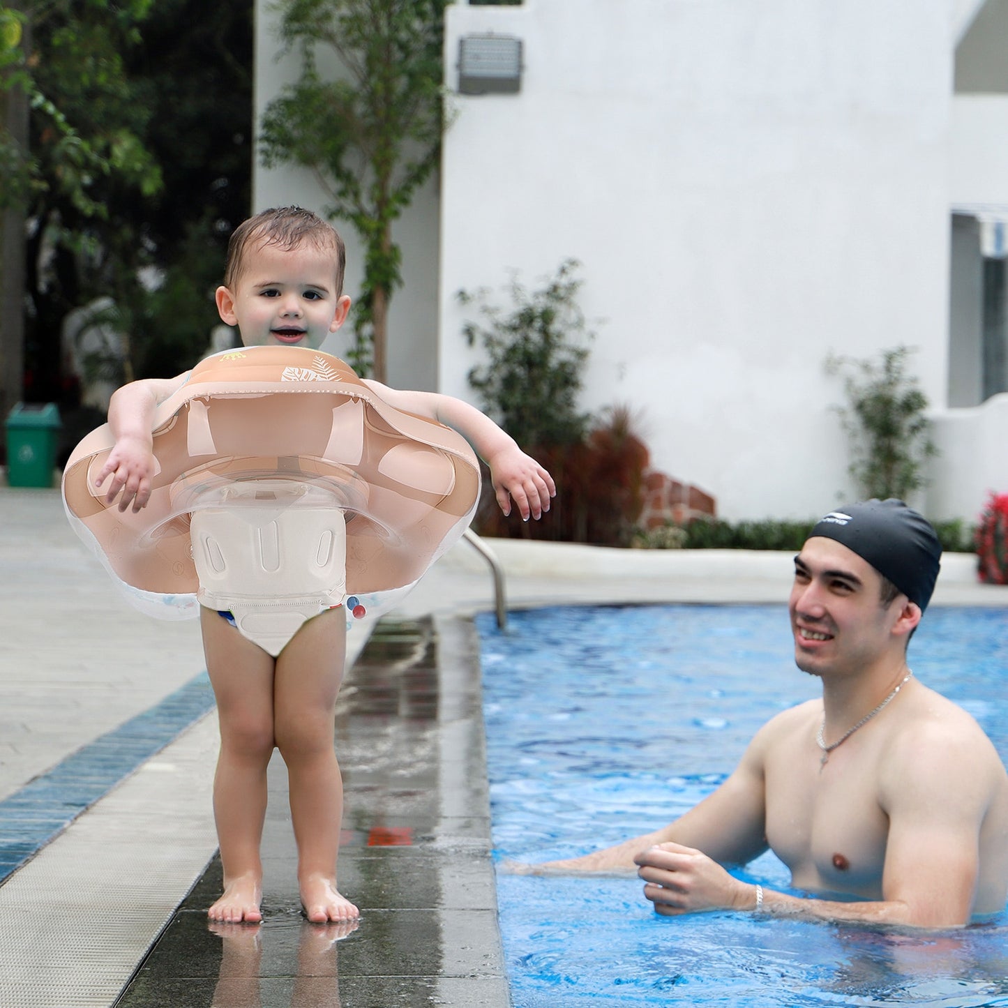 New Upgrades Baby Swimming Float Inflatable Infant Floating