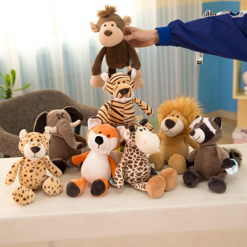 Explore the Wild with Lifelike 25cm Forest Animals Plush Toys - Perfect Kids Gift for Endless Adventures