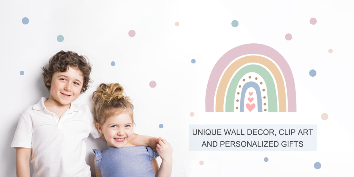 Vibrant Cartoon Polka Dots Children Wall Stickers: Transform Your Kids' Bedroom with Playful Colors
