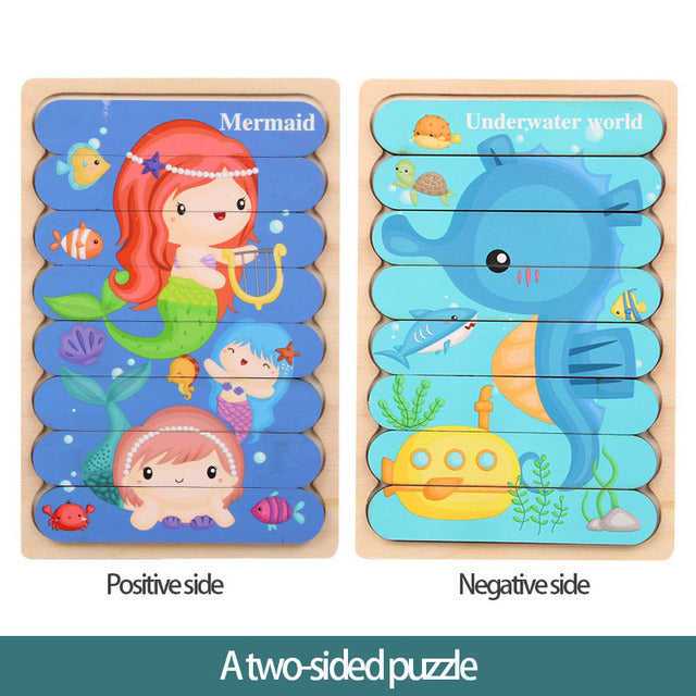 Wooden Toddler Jigsaw Puzzle Gift Toy for 1 2 3 Years Old Boys and Girls, 4-Pack Toddler Puzzle Toddler Toys