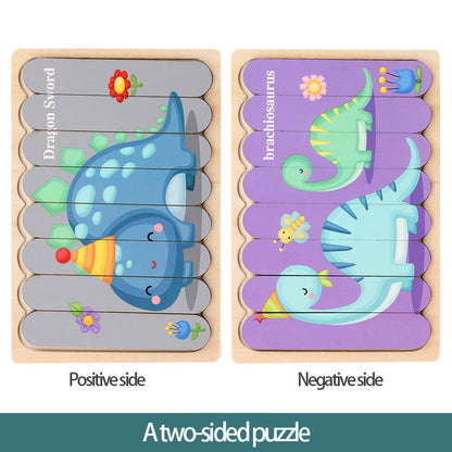 Wooden Toddler Jigsaw Puzzle Gift Toy for 1 2 3 Years Old Boys and Girls, 4-Pack Toddler Puzzle Toddler Toys