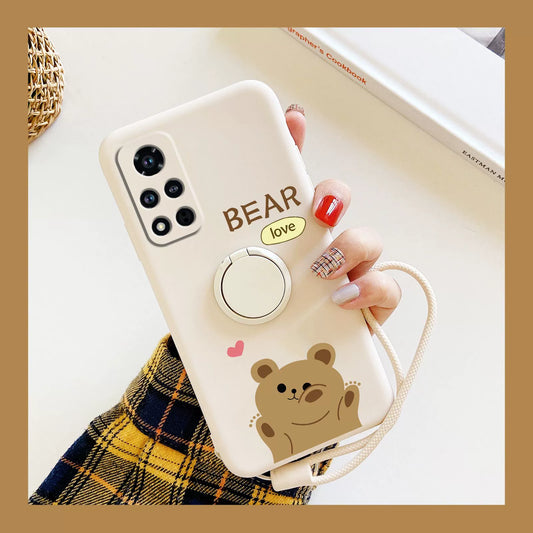 Delight in the Whimsical Charm of a Cartoon Rabbit with this Creative Phone Case – Crafted from Soft Silicone for a Protective and Playful Touch.