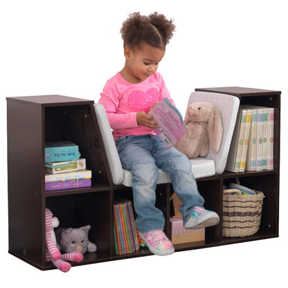 Wooden Bookcase with Reading Nook